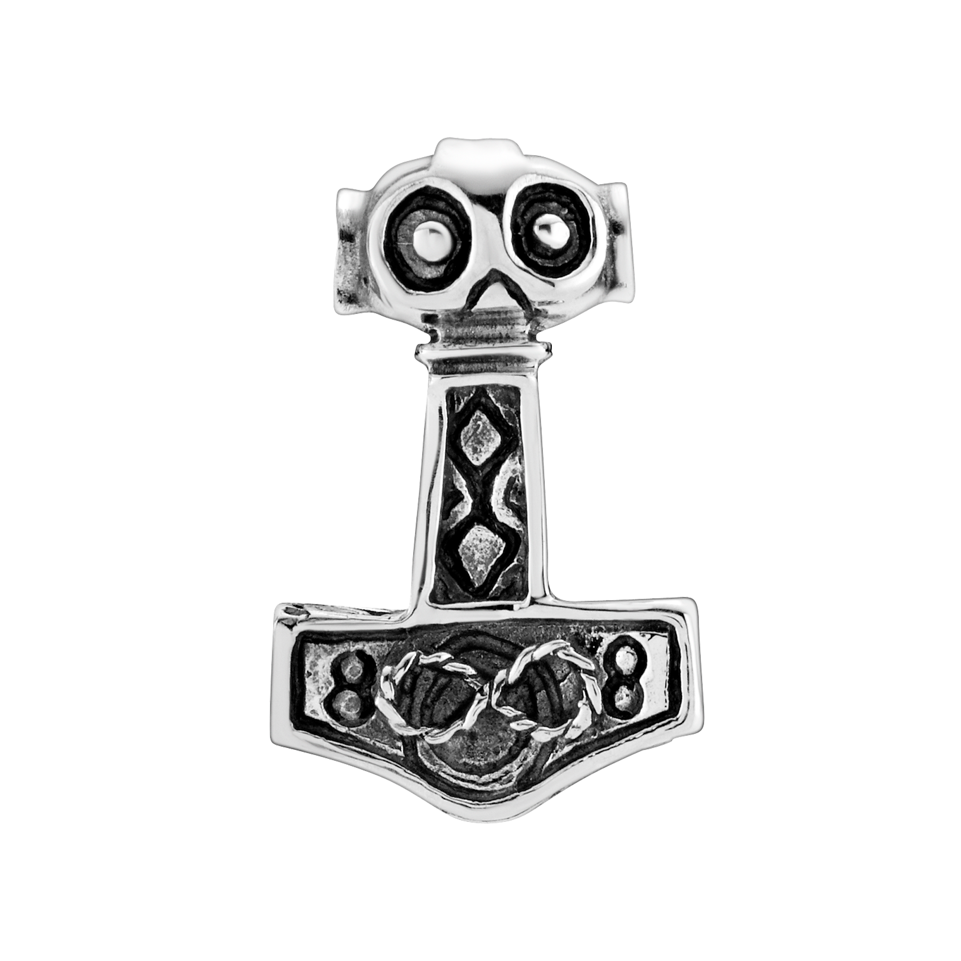 Lund Copenhagen Thors hammer vedhæng i oxyderet 925 sterling sølv 22 mm