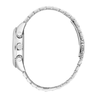 Sideprofil af Maserati Attrazione chronograph herreur i rustfrit stål.