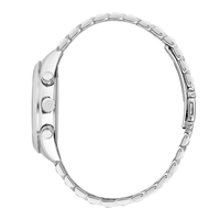 Sideprofil af Maserati Attrazione chronograph herreur i rustfrit stål.