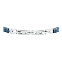 Maserati JM226ATZ87 herrearmbånd i blå keramik og stål set fra bagsiden