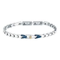 Maserati ikon herrearmbånd i rustfrit stål med trident detalje