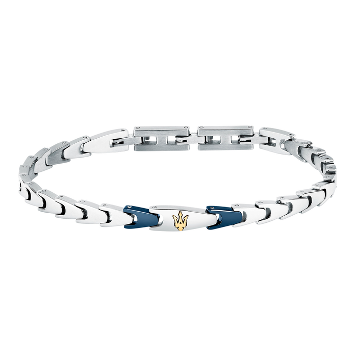 Maserati ikon herrearmbånd i rustfrit stål med trident detalje