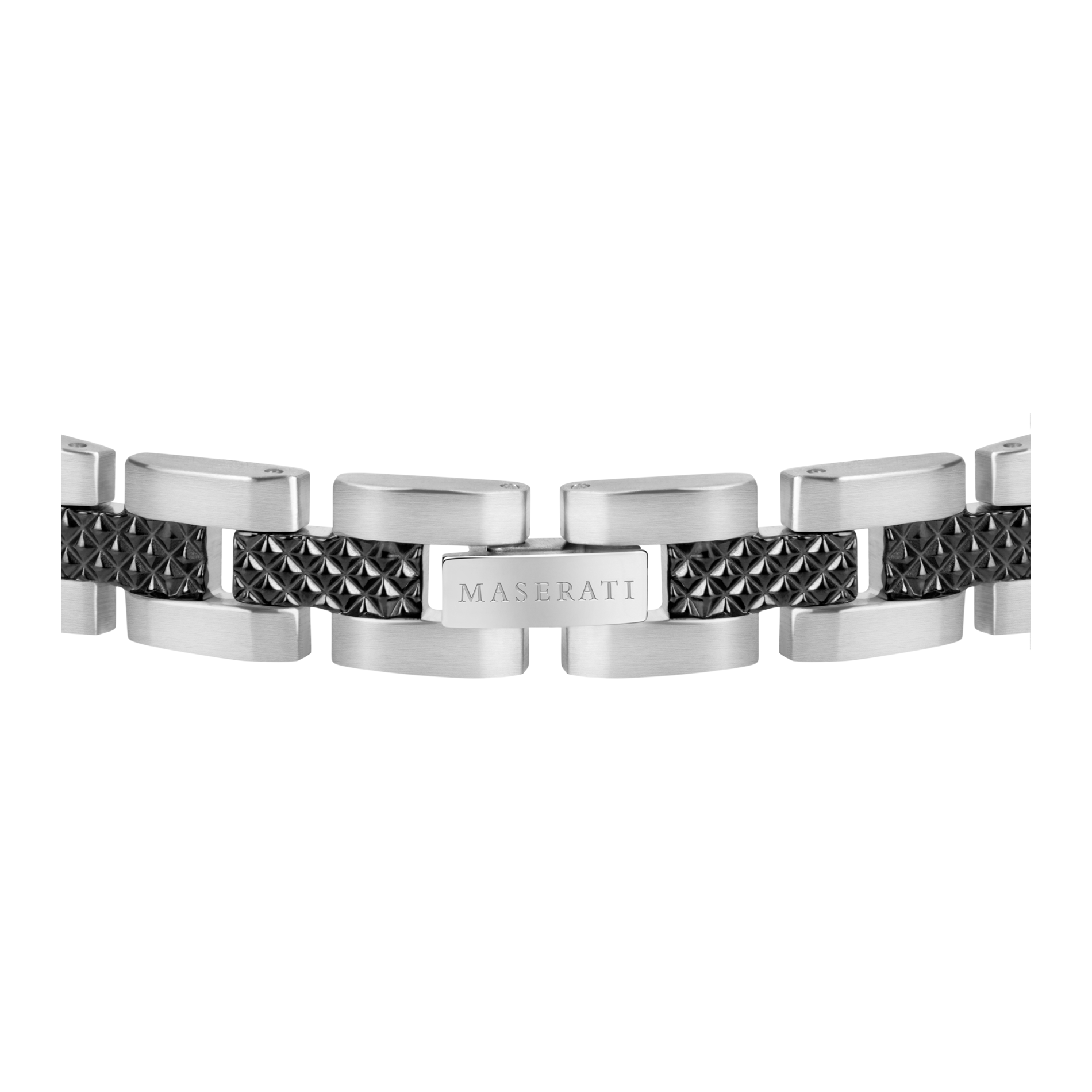Maserati armbånd lås i rustfrit stål med indgraveret logo