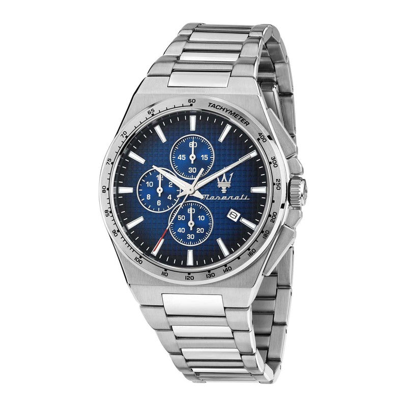 Maserati Velocita Slim kronograf 41 mm R8873653003 med blå skive og stållænke