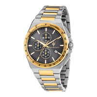 Maserati Velocita Slim herreur 41 mm R8873653002 med mørkegrå urskive og bicolor stållænke