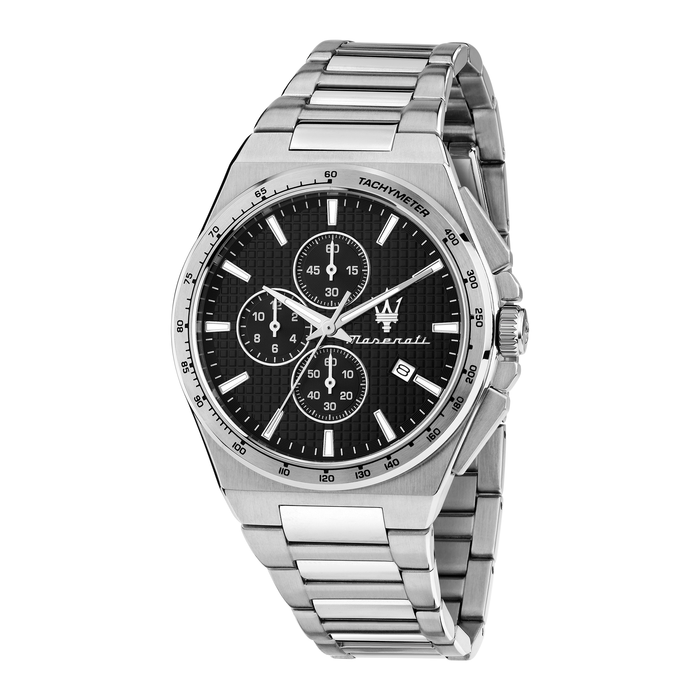 Maserati Velocita Slim herreur 41 mm R8873653004 med sort urskive og stållænke