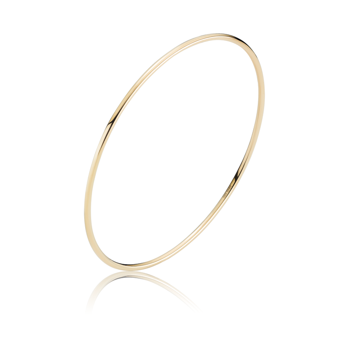 Massiv armring i 8 karat guld 6,0 cm med poleret overflade