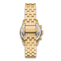 Bagside af Michael Kors Bryant MK7530 med guldfarvet stållænke.