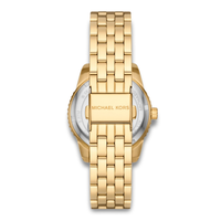 Bagside af Michael Kors Bryant MK7540 med guldfarvet stållænke.