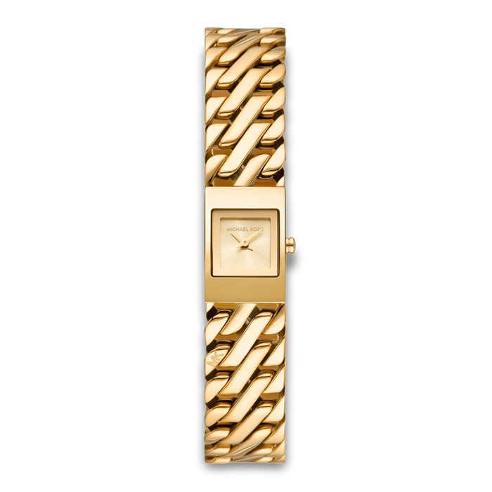 Michael Kors Darrington dameur i guldfarvet rustfrit stål.