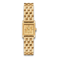 Michael Kors Georgie dameur i guldfarvet rustfrit stål med firkantet urskive.