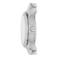 Sideprofil af Michael Kors Lexington MK4996 med riflet lynette.