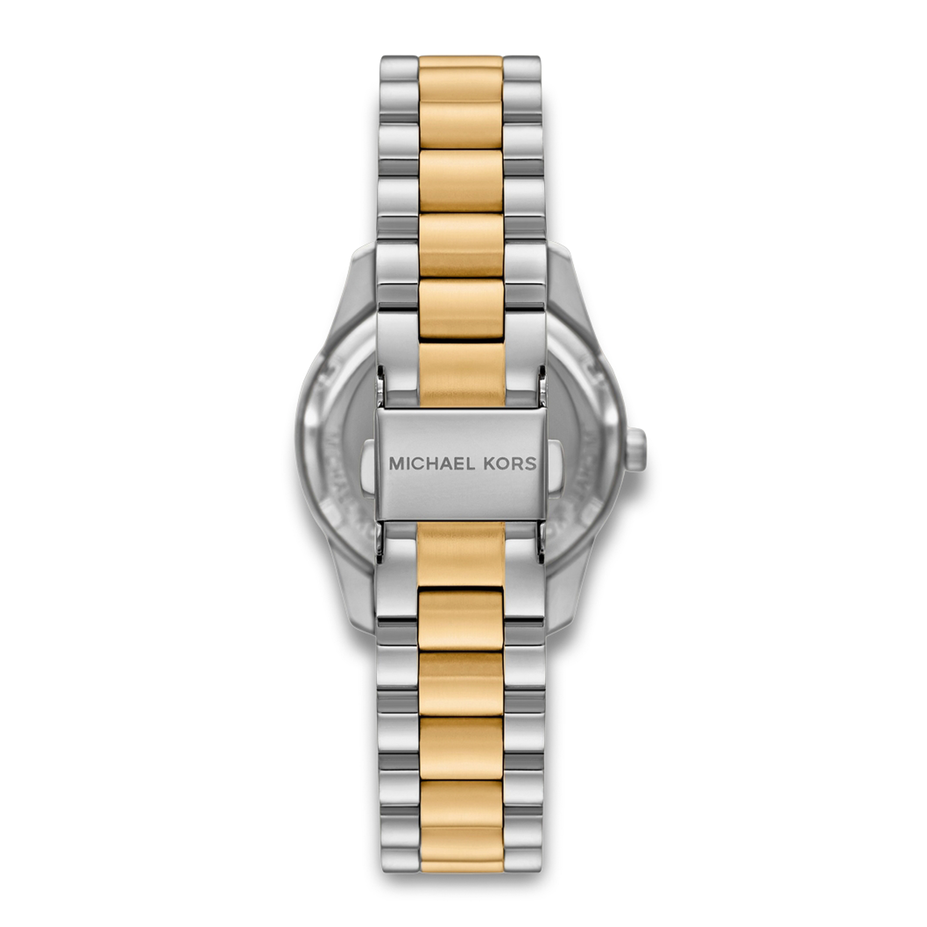 Bagside af Michael Kors Lexington MK4925 med tofarvet stållænke.