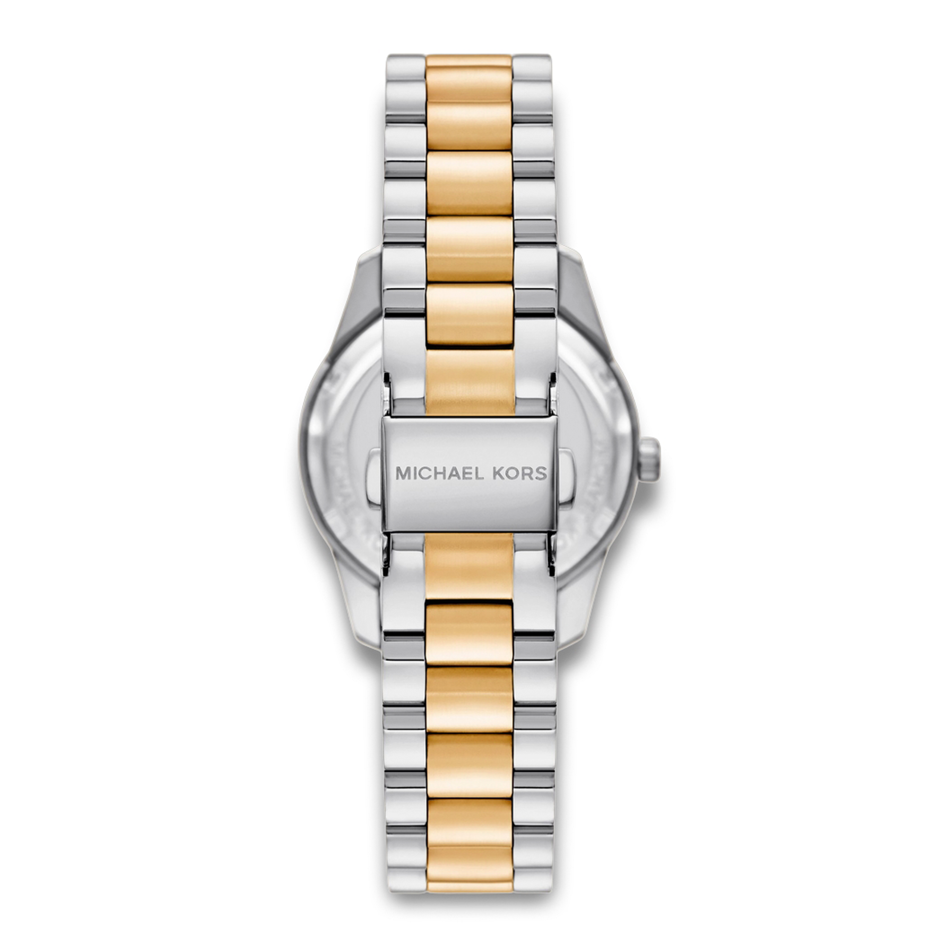 Bagside af Michael Kors Lexington MK7609 med tofarvet stållænke.