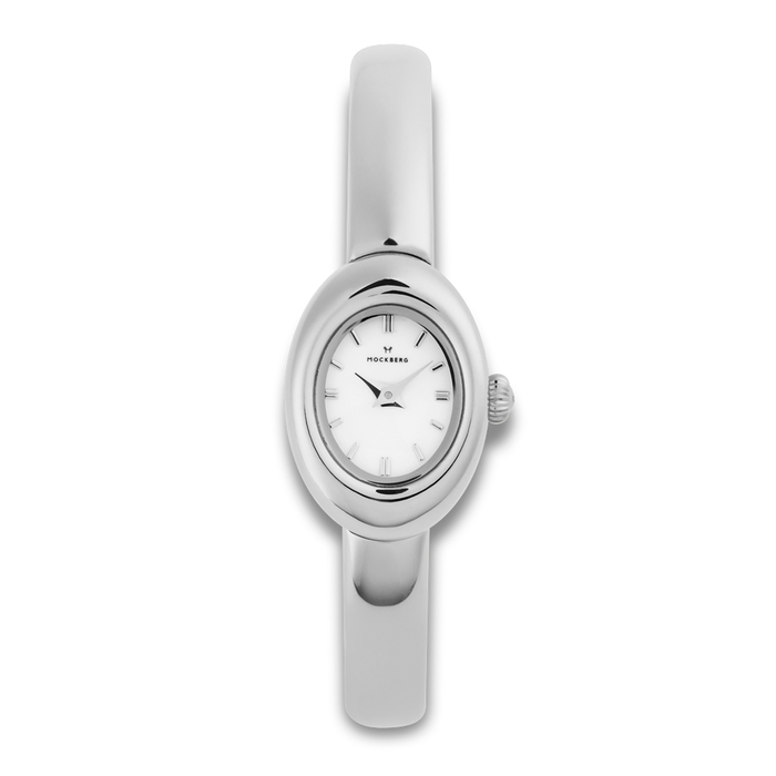 Frontbillede af Mockberg Belle Oval Petite Large Bangle dameur i stål