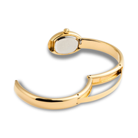 Bagside af Mockberg Belle Oval Petite Small Bangle guldfarvet dameur