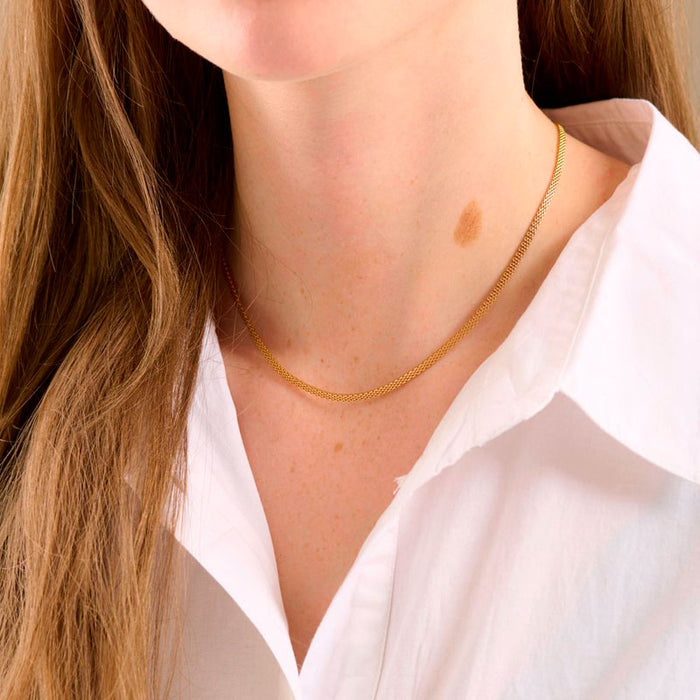 Pernille Corydon Nora halskæde i sterling sølv, 40-45 cm, set på model