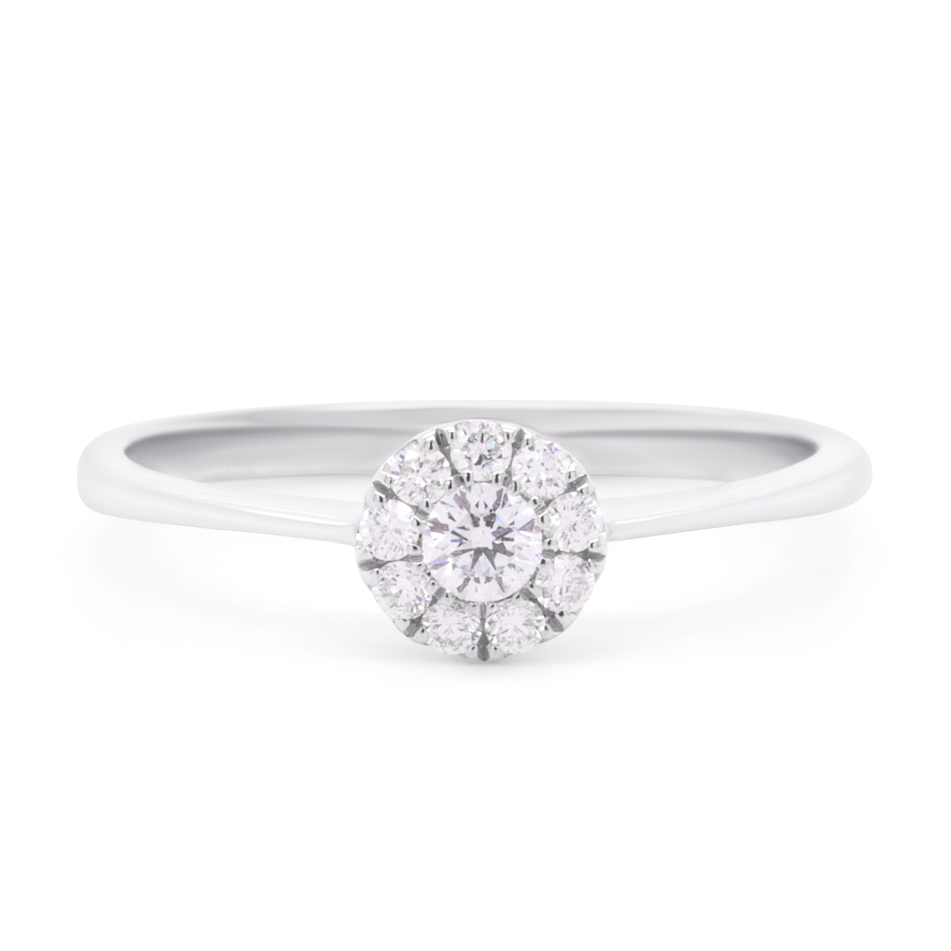 Nelly ring med 0,24 ct. brillantslebne diamanter i 18 kt. hvidguld