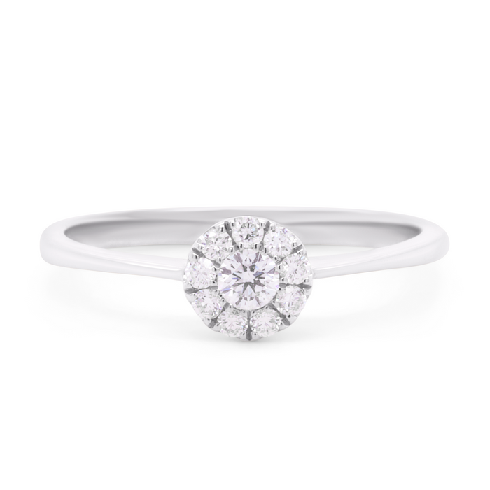 Nelly ring med 0,24 ct. brillantslebne diamanter i 18 kt. hvidguld