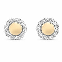 Noblesse ørestikker i 14 karat guld med 0,09 ct. diamanter
