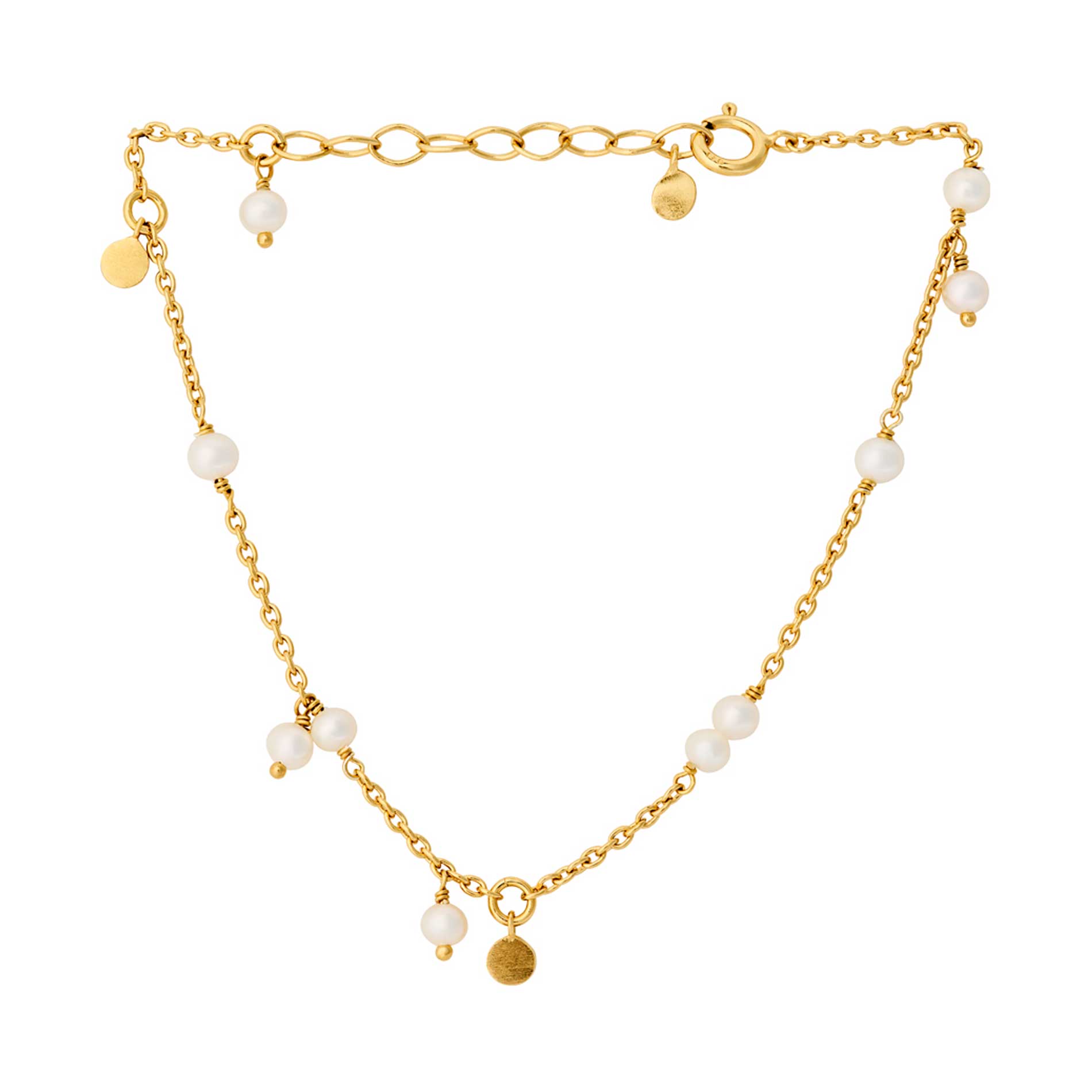 Forgyldt armbånd med perler fra Pernille Corydon