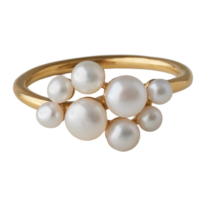 Forgyldt ring med perler fra Pernille Corydon