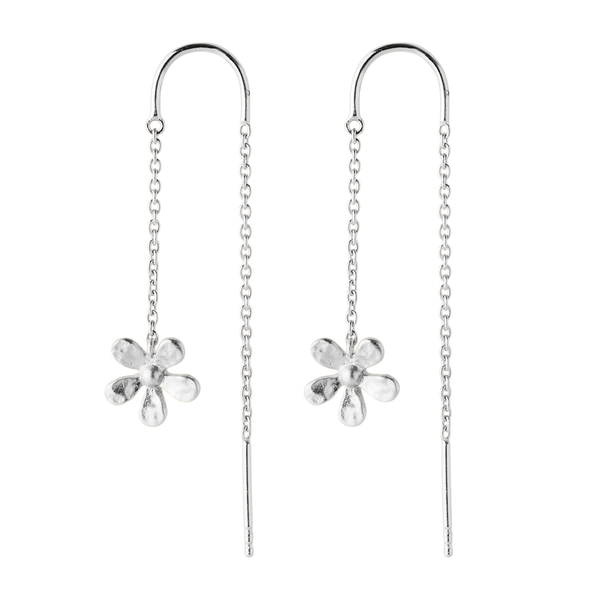 Pernille Corydon Wild Poppy earchains i sterling sølv med blomsterdesign