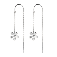 Pernille Corydon Wild Poppy earchains i sterling sølv med blomsterdesign