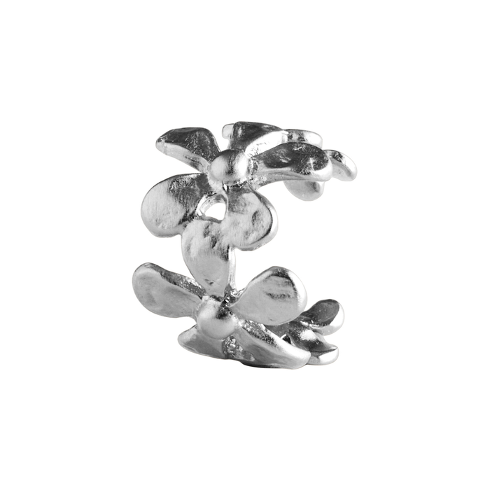 Pernille Corydon Wild Poppy earcuff i certificeret genanvendt sterlingsølv med blomsterdesign