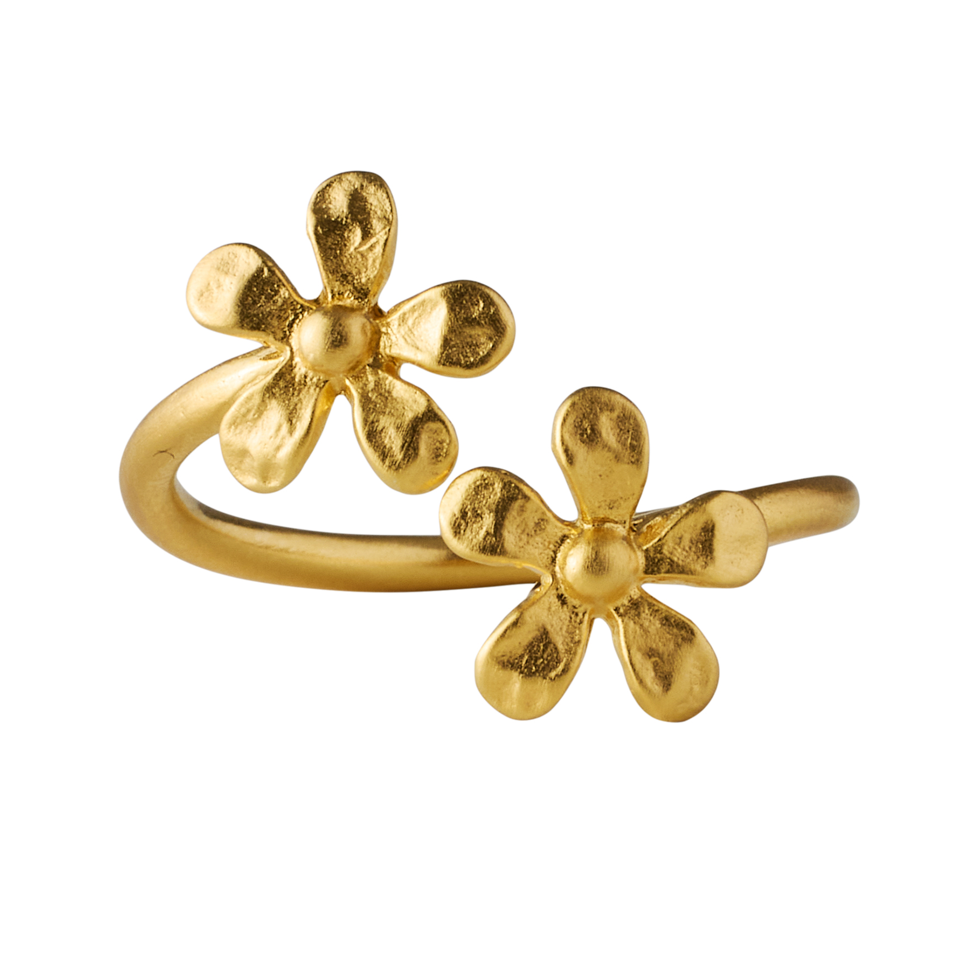 Pernille Corydon Wild Poppy ring i certificeret genanvendt forgyldt sterlingsølv med blomsterdesign