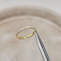 Video af Ashley alliancering i forgyldt sølv med funklende zirkonia