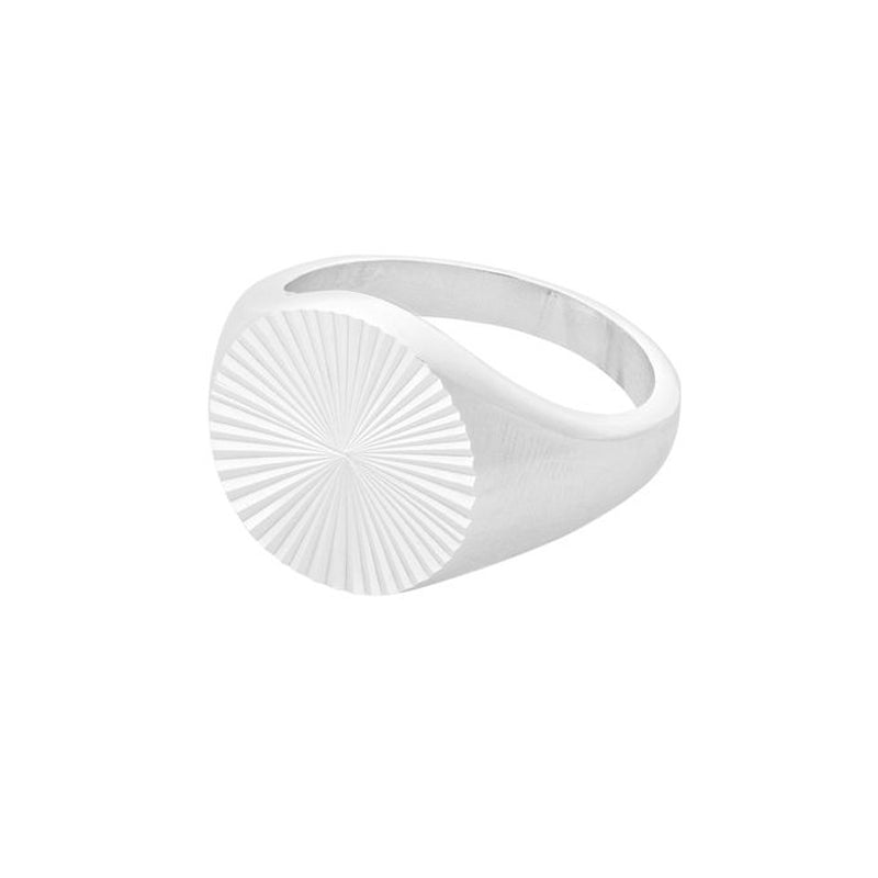 Pernille Corydon Ocean Star Signet ring i sterling sølv