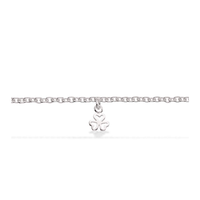 Scrouples børnearmbånd i sølv med hjertekløver-vedhæng 16 cm