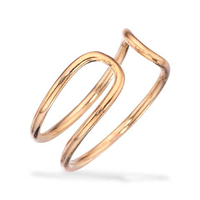 Scrouples earcuff i forgyldt sølv med elegant åbent design