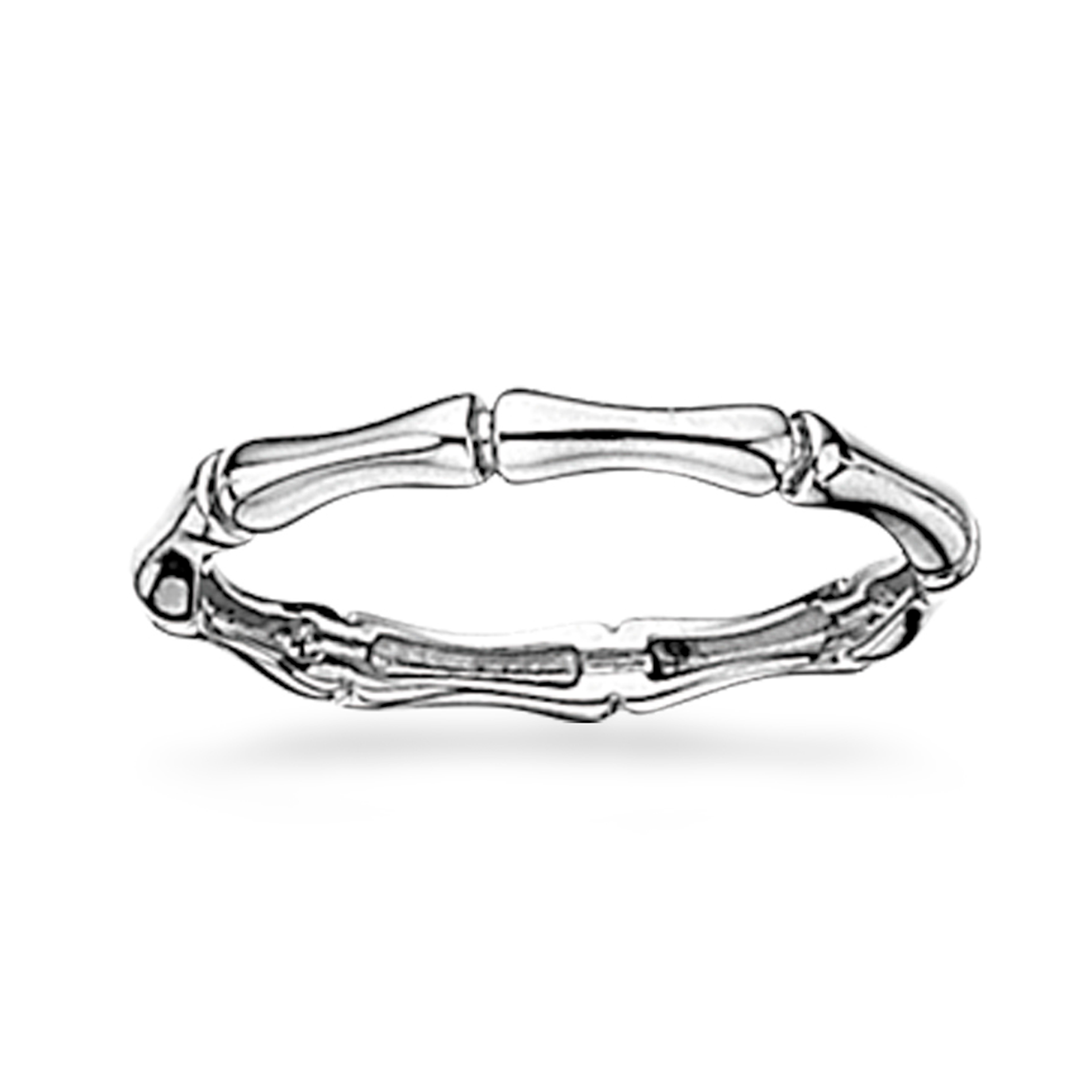 Scrouples loop ring i sterling sølv med organisk design