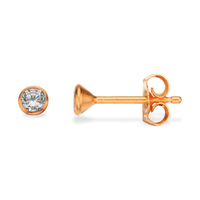 Scrouples ørestikker med 2,5 mm zirkonia i 14 karat guld
