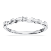 Scrouples pigering med zirkonia i sterling sølv med snoet design