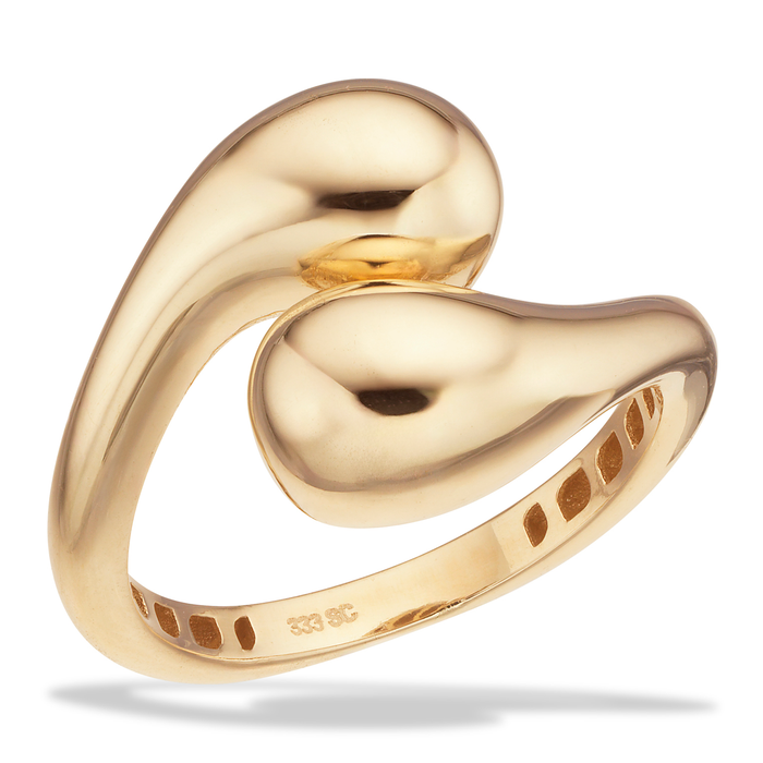 Scrouples ring i 8 karat guld med åbent organisk design