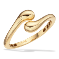 Scrouples ring i 8 karat guld med åbent organisk design og poleret finish