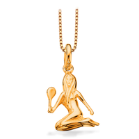 Scrouples stjernetegn Jomfru vedhæng i 8 karat guld med detaljeret jomfrumotiv.