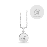 Scrouples #TagMe Romantic vedhæng med bogstav B i 925 sterlingsølv på 10 mm rund blank plade