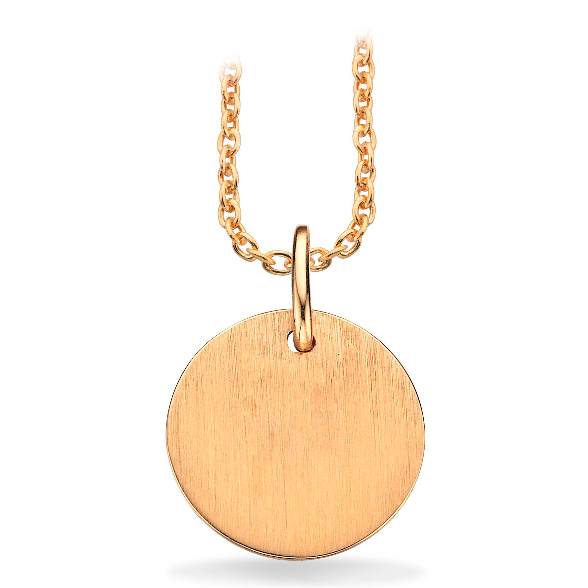 Scrouples #TagMe rundt vedhæng 10 mm i mat 8 karat guld