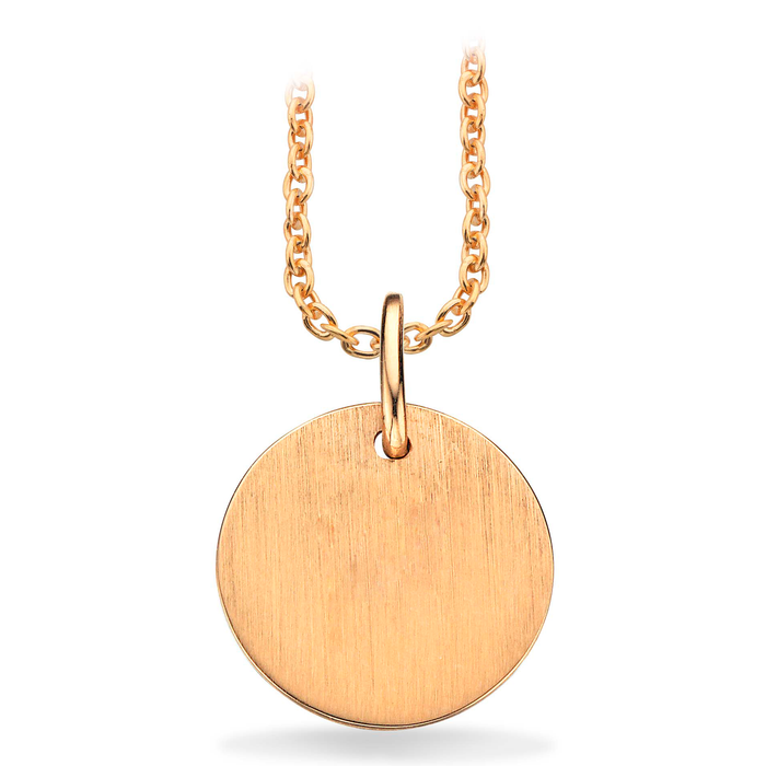 Scrouples #TagMe rundt vedhæng 10 mm i mat 8 karat guld
