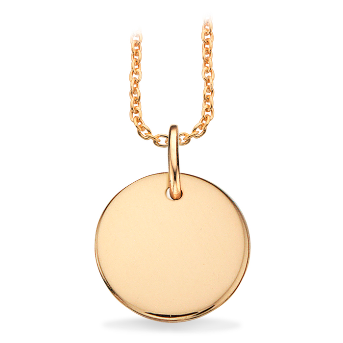 Scrouples #TagMe rundt vedhæng 13 mm i blank 8 karat guld