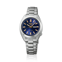 Seiko 5 Sports Automatic SRE021K1 dameur med blå urskive, dag-dato visning og stållænke