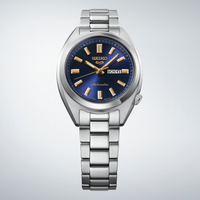 Seiko 5 Sports Automatic SRE021K1 dameur med blå urskive, dag-dato visning og stållænke