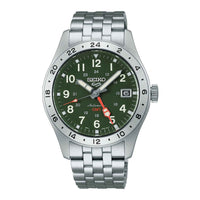 Seiko 5 Sports Field Series HDB001K1 med groen urskive og staallaenke