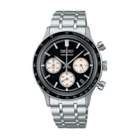 Seiko Chronograph herreur SSB479P1 i stål med sort urskive, kronograf og tachymeter