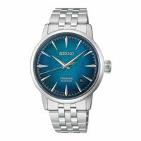 Seiko Presage Automatic Classic HCB001J1 med blaa urskive og staallaenke