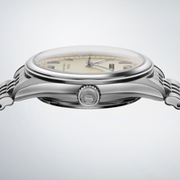 Seiko Presage Automatic Classic SPB463J1 med champagnefarvet tekstureret urskive og stållænke